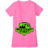 Ladies' Jersey Short-Sleeve Deep V-Neck T-Shirt Thumbnail