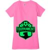 Ladies' Jersey Short-Sleeve Deep V-Neck T-Shirt Thumbnail