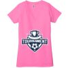 Ladies' Jersey Short-Sleeve Deep V-Neck T-Shirt Thumbnail