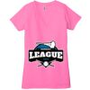 Ladies' Jersey Short-Sleeve Deep V-Neck T-Shirt Thumbnail