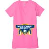 Ladies' Jersey Short-Sleeve Deep V-Neck T-Shirt Thumbnail