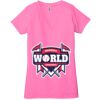 Ladies' Jersey Short-Sleeve Deep V-Neck T-Shirt Thumbnail