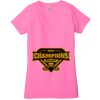 Ladies' Jersey Short-Sleeve Deep V-Neck T-Shirt Thumbnail