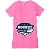 Ladies' Jersey Short-Sleeve Deep V-Neck T-Shirt Thumbnail