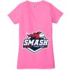 Ladies' Jersey Short-Sleeve Deep V-Neck T-Shirt Thumbnail