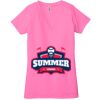 Ladies' Jersey Short-Sleeve Deep V-Neck T-Shirt Thumbnail