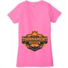 Ladies' Jersey Short-Sleeve Deep V-Neck T-Shirt Thumbnail