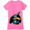 Ladies' Jersey Short-Sleeve Deep V-Neck T-Shirt Thumbnail