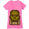 Ladies' Jersey Short-Sleeve Deep V-Neck T-Shirt Thumbnail