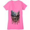 Ladies' Jersey Short-Sleeve Deep V-Neck T-Shirt Thumbnail