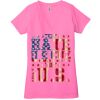 Ladies' Jersey Short-Sleeve Deep V-Neck T-Shirt Thumbnail