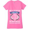 Ladies' Jersey Short-Sleeve Deep V-Neck T-Shirt Thumbnail