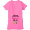 Ladies' Jersey Short-Sleeve Deep V-Neck T-Shirt Thumbnail