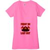Ladies' Jersey Short-Sleeve Deep V-Neck T-Shirt Thumbnail