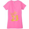 Ladies' Jersey Short-Sleeve Deep V-Neck T-Shirt Thumbnail