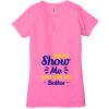 Ladies' Jersey Short-Sleeve Deep V-Neck T-Shirt Thumbnail