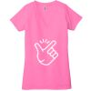 Ladies' Jersey Short-Sleeve Deep V-Neck T-Shirt Thumbnail