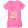 Ladies' Jersey Short-Sleeve Deep V-Neck T-Shirt Thumbnail