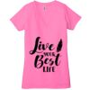Ladies' Jersey Short-Sleeve Deep V-Neck T-Shirt Thumbnail