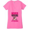Ladies' Jersey Short-Sleeve Deep V-Neck T-Shirt Thumbnail