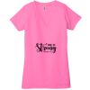 Ladies' Jersey Short-Sleeve Deep V-Neck T-Shirt Thumbnail