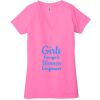 Ladies' Jersey Short-Sleeve Deep V-Neck T-Shirt Thumbnail