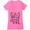 Ladies' Jersey Short-Sleeve Deep V-Neck T-Shirt Thumbnail