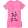 Ladies' Jersey Short-Sleeve Deep V-Neck T-Shirt Thumbnail