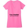 Ladies' Jersey Short-Sleeve Deep V-Neck T-Shirt Thumbnail