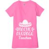 Ladies' Jersey Short-Sleeve Deep V-Neck T-Shirt Thumbnail