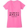 Ladies' Jersey Short-Sleeve Deep V-Neck T-Shirt Thumbnail