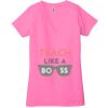 Ladies' Jersey Short-Sleeve Deep V-Neck T-Shirt Thumbnail
