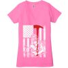 Ladies' Jersey Short-Sleeve Deep V-Neck T-Shirt Thumbnail