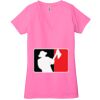 Ladies' Jersey Short-Sleeve Deep V-Neck T-Shirt Thumbnail