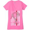 Ladies' Jersey Short-Sleeve Deep V-Neck T-Shirt Thumbnail