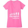 Ladies' Jersey Short-Sleeve Deep V-Neck T-Shirt Thumbnail