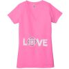 Ladies' Jersey Short-Sleeve Deep V-Neck T-Shirt Thumbnail