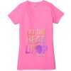 Ladies' Jersey Short-Sleeve Deep V-Neck T-Shirt Thumbnail