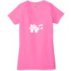 Ladies' Jersey Short-Sleeve Deep V-Neck T-Shirt Thumbnail