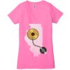 Ladies' Jersey Short-Sleeve Deep V-Neck T-Shirt Thumbnail