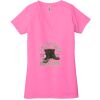 Ladies' Jersey Short-Sleeve Deep V-Neck T-Shirt Thumbnail