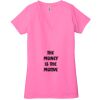 Ladies' Jersey Short-Sleeve Deep V-Neck T-Shirt Thumbnail
