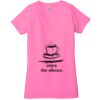 Ladies' Jersey Short-Sleeve Deep V-Neck T-Shirt Thumbnail