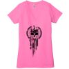Ladies' Jersey Short-Sleeve Deep V-Neck T-Shirt Thumbnail