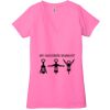 Ladies' Jersey Short-Sleeve Deep V-Neck T-Shirt Thumbnail