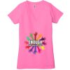 Ladies' Jersey Short-Sleeve Deep V-Neck T-Shirt Thumbnail
