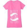 Ladies' Jersey Short-Sleeve Deep V-Neck T-Shirt Thumbnail