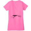 Ladies' Jersey Short-Sleeve Deep V-Neck T-Shirt Thumbnail
