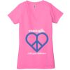 Ladies' Jersey Short-Sleeve Deep V-Neck T-Shirt Thumbnail