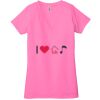 Ladies' Jersey Short-Sleeve Deep V-Neck T-Shirt Thumbnail